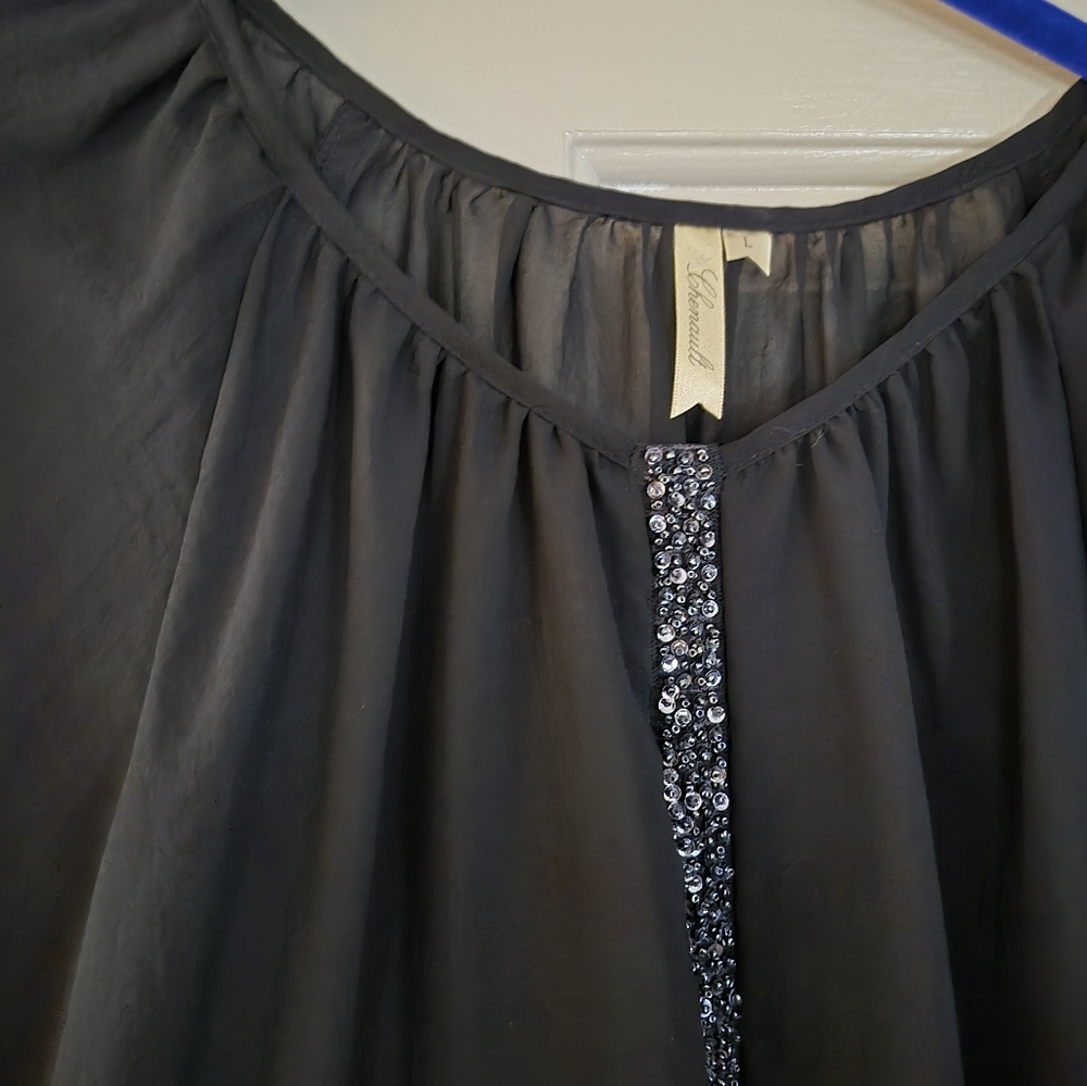 Elegant Black Women's Tunic Top - Picture 4 of 8
